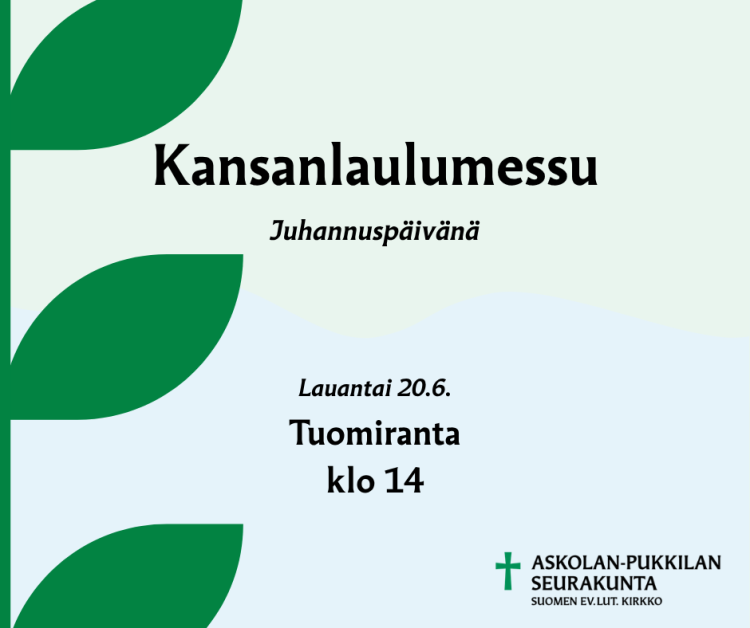 Mainoskuva, jossa on samat tekstit ja tiedot kuin tapahtumakuvauksessa. 