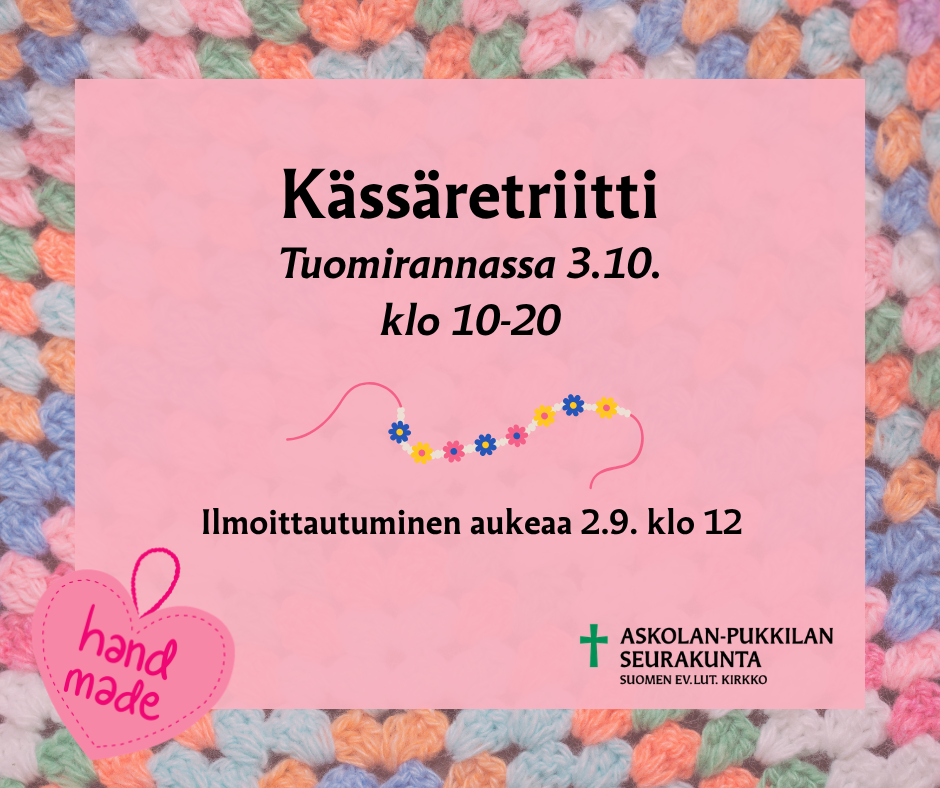 Mainoskuva, jossa on samat tekstit ja tiedot kuin tapahtumakuvauksessa. 